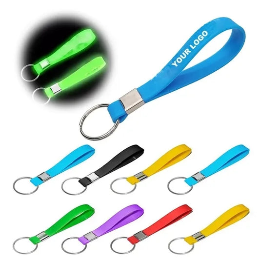 Glow in the Dark Wristband Keychain