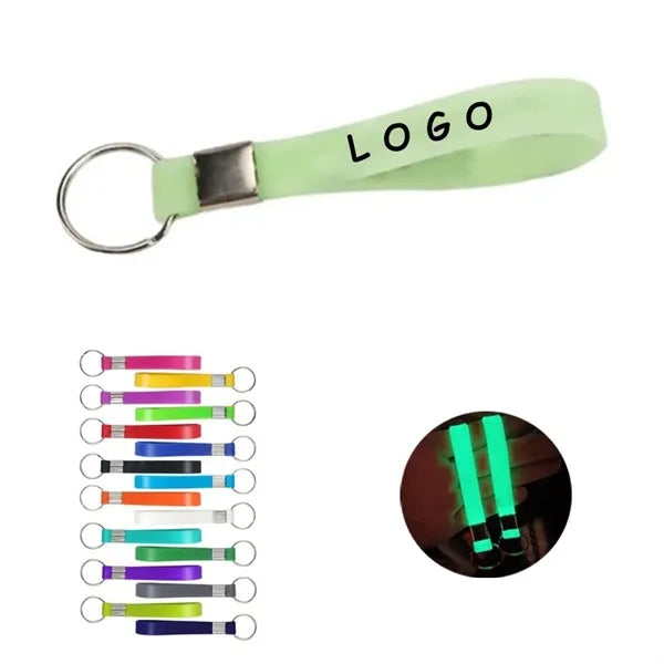 Glow in the Dark Wristband Keychain