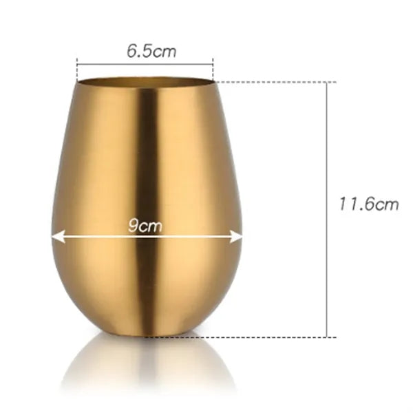 Customizable Colorful Stainless Steel Wine Glass