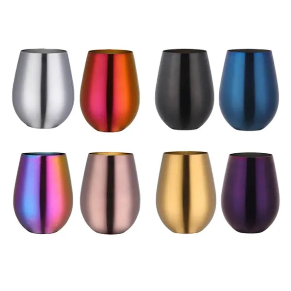 Customizable Colorful Stainless Steel Wine Glass
