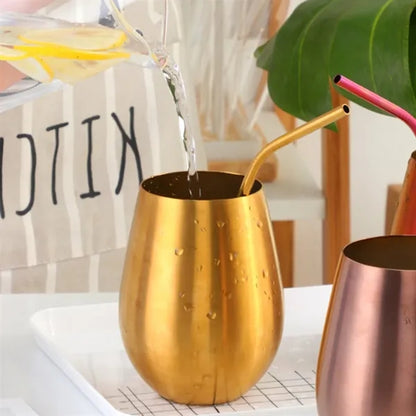 Customizable Colorful Stainless Steel Wine Glass