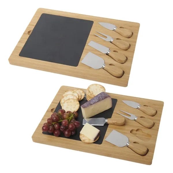 Slate Cheese Board Gift Box Set