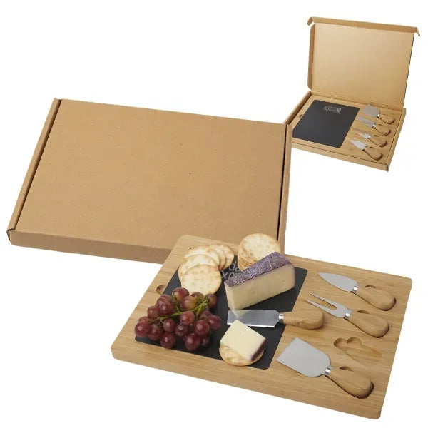 Slate Cheese Board Gift Box Set