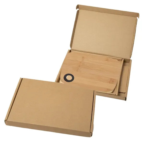 Small Bamboo Cutting Board w/Silicone Ring with Gift Box