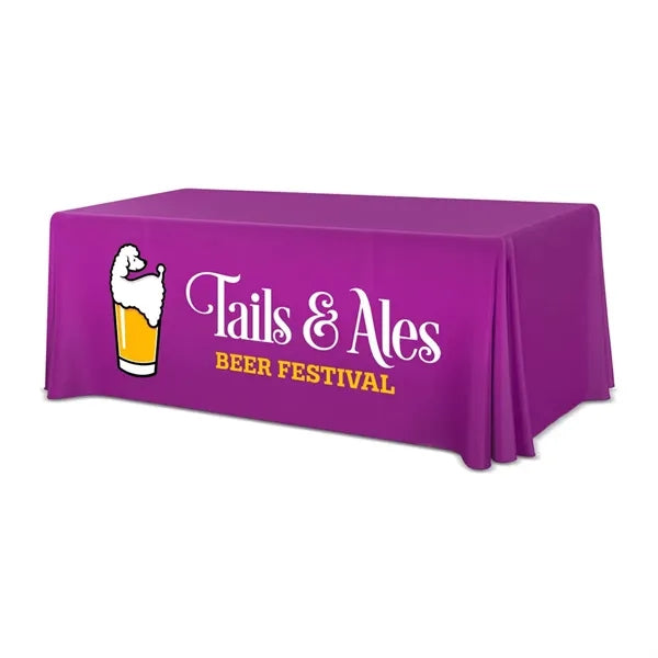 6' PREMIUM DRAPED STANDARD TABLE COVER (DYE SUBLIMATION)
