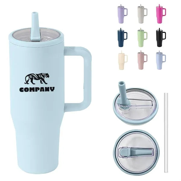 40oz Thermal Mug with Flip Straw