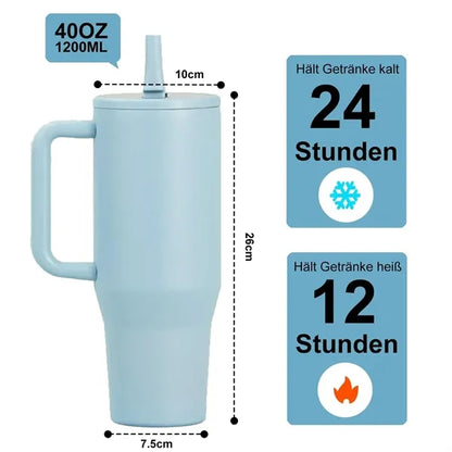 40oz Thermal Mug with Flip Straw