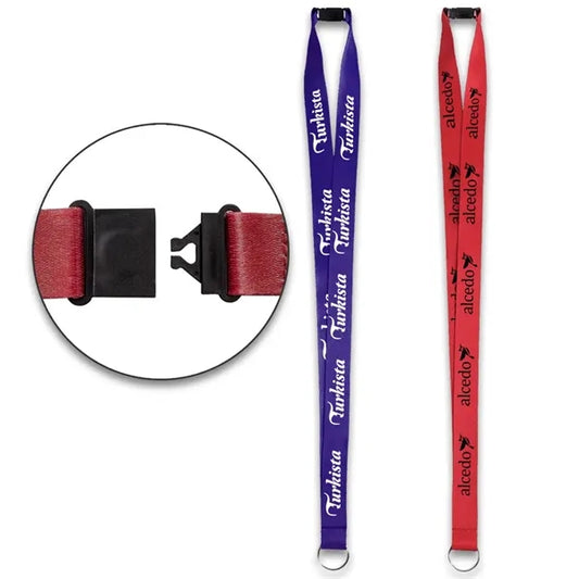 3/4" Metal Oval Hook Full Sublimated Polyester Lanyard