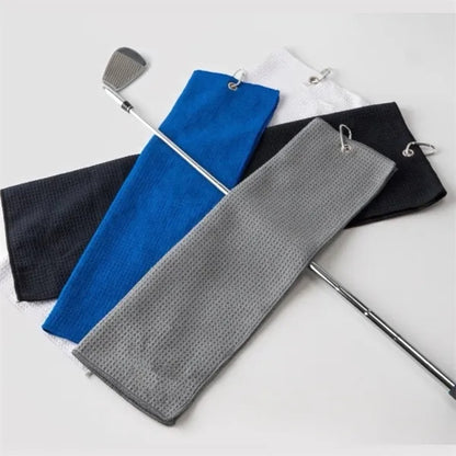 Microfiber Waffle Golf Towel With Carabiner Clip