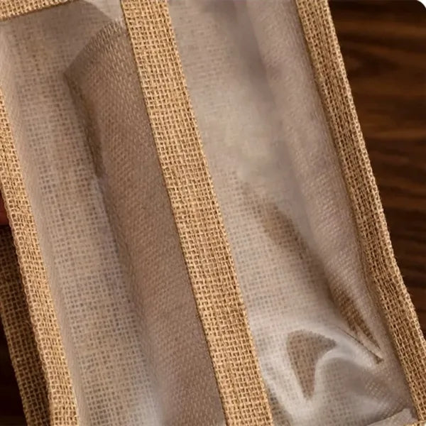 Custom 1 Bottle Burlap Wine Bag