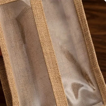 Custom 1 Bottle Burlap Wine Bag