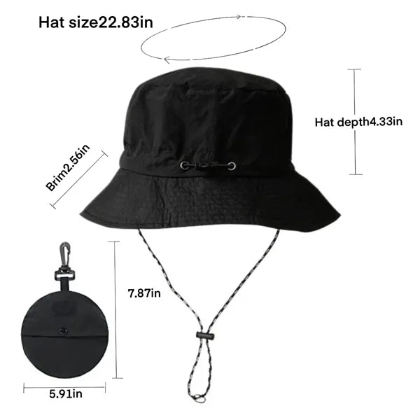 Outdoor Storable Waterproof Sunshade Bucket Hat