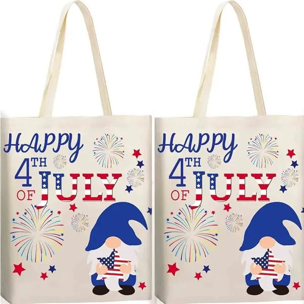 Patriotic Canvas Tote Bag