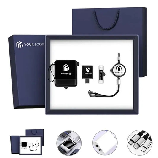 4 in 1 Employee Teacher Thank You Cable Power Bank Gift Set
