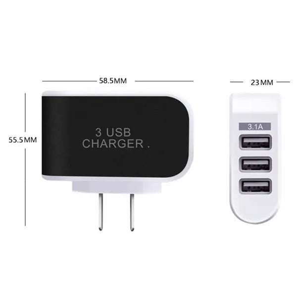 3 Port USB Wall Charger