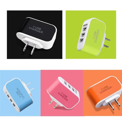 3 Port USB Wall Charger