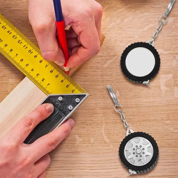 Mini Steel Tape Measure Keychain