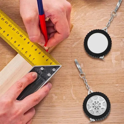 Mini Steel Tape Measure Keychain