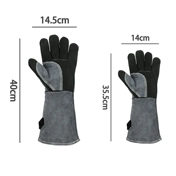 Fire Resistant Heatproof BBQ Gloves for Welding Outdoor Work