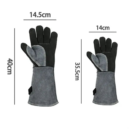 Fire Resistant Heatproof BBQ Gloves for Welding Outdoor Work