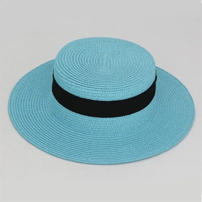 Wide-Brim Panama Raffia Hat
