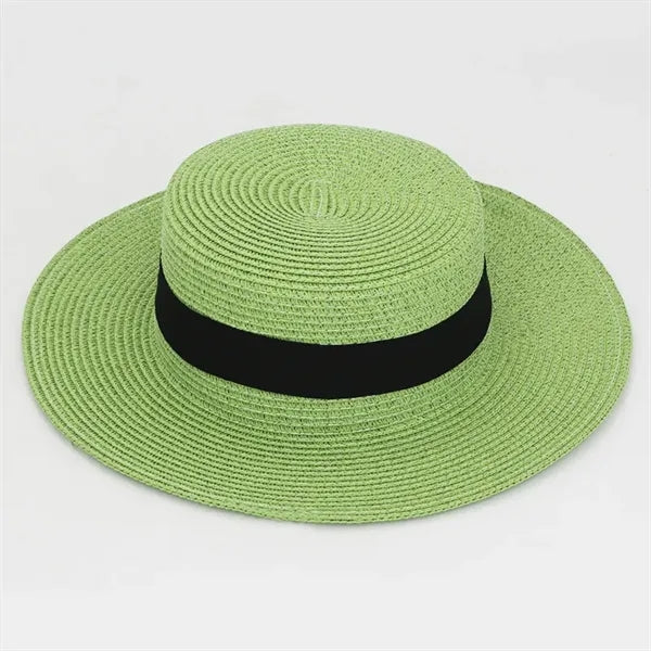 Wide-Brim Panama Raffia Hat
