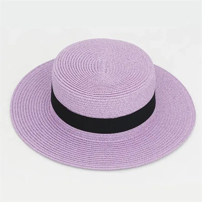 Wide-Brim Panama Raffia Hat