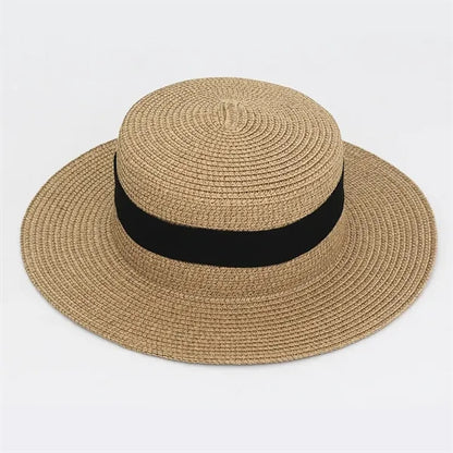 Wide-Brim Panama Raffia Hat