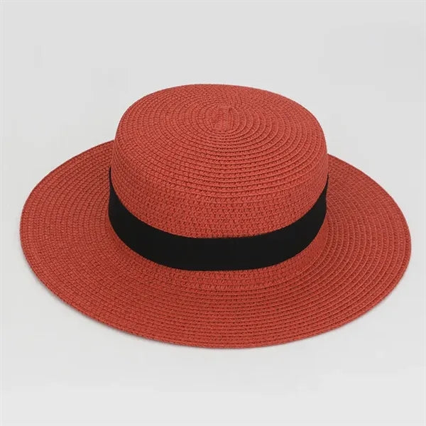 Wide-Brim Panama Raffia Hat