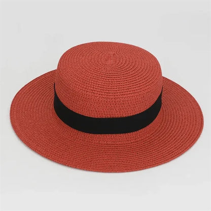 Wide-Brim Panama Raffia Hat