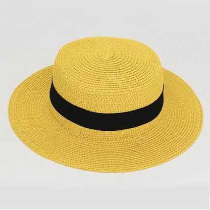 Wide-Brim Panama Raffia Hat
