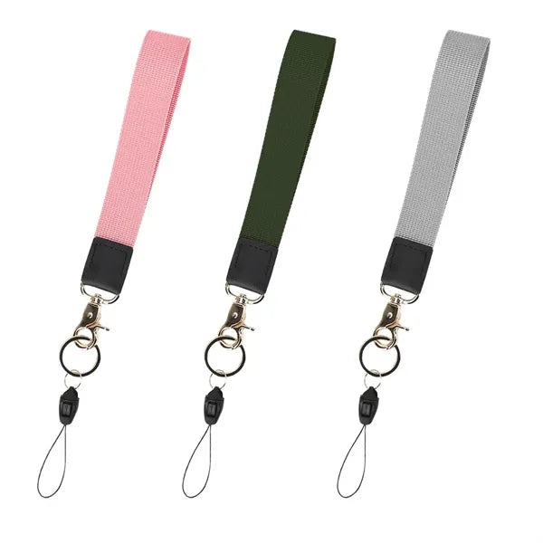 1" Wide Polyester Wristlet Keychain