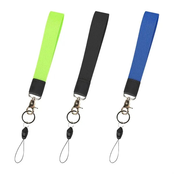 1" Wide Polyester Wristlet Keychain