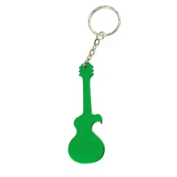 Guitar Shaped Aluminum Bottle Opener w/Key Chain