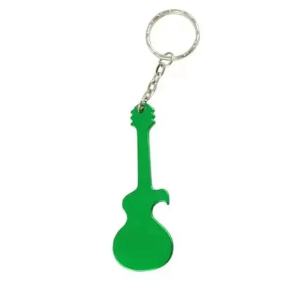 Guitar Shaped Aluminum Bottle Opener w/Key Chain