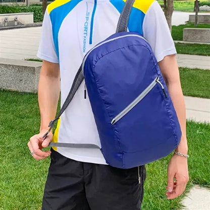 Multi Purpose Foldable Backpack W/ Adjustable Straps Pouch