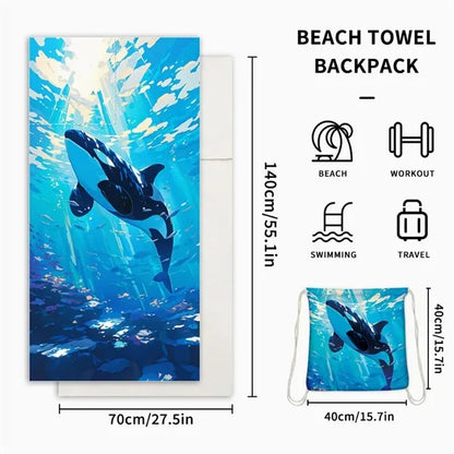 Convertible Beach Towel Backpack