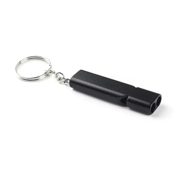 Emergency Survival Double Tube Whistle Keychain