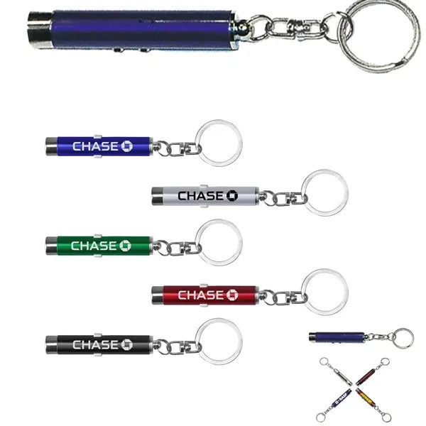 2-In-1 Laser Pointer LED Flashlight Key Chain