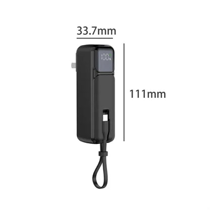 Portable 5,000mAh Power Bank Charger W/ LCD Display Lanyard
