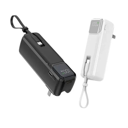 Portable 5,000mAh Power Bank Charger W/ LCD Display Lanyard