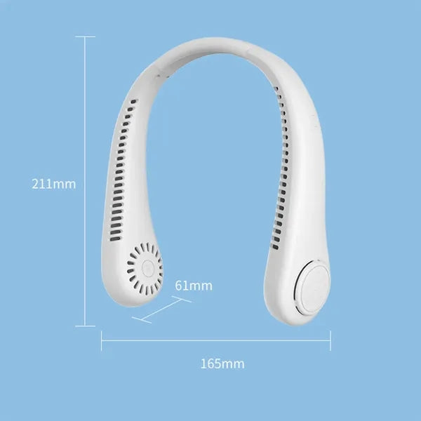 Bladeless Neck Fan USB Rechargeable Quiet Portable Cooling