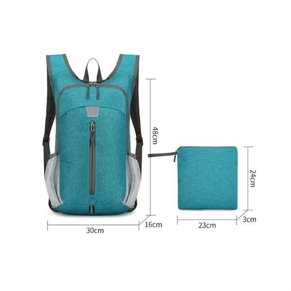 Lightweight Foldable Travel Backpack W/ Zipper Side Pocket