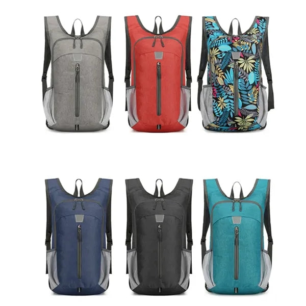 Lightweight Foldable Travel Backpack W/ Zipper Side Pocket