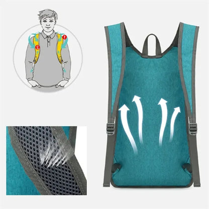 Lightweight Foldable Travel Backpack W/ Zipper Side Pocket