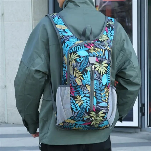Lightweight Foldable Travel Backpack W/ Zipper Side Pocket