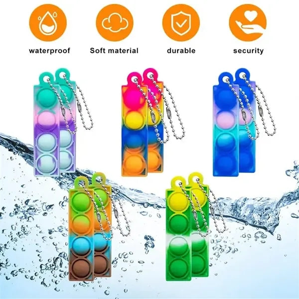 Mini Silicone Push Pop Keychain