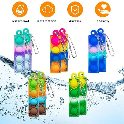 Mini Silicone Push Pop Keychain