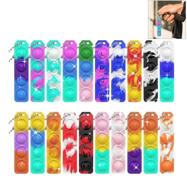 Mini Silicone Push Pop Keychain