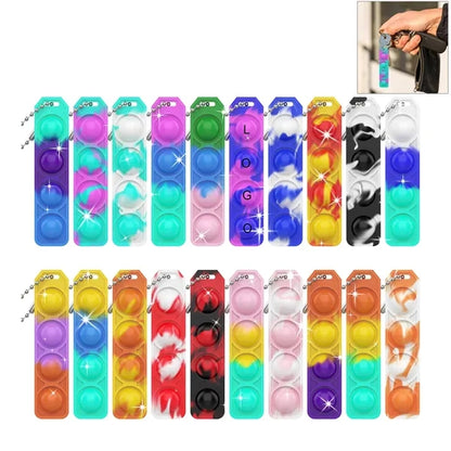 Mini Silicone Push Pop Keychain